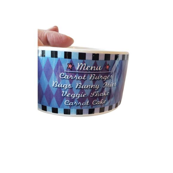 Vintage 1998 Bugs Bunny Daffy Diner Looney Tunes Warner Brothers Soup Mug Bowl - Picture 11 of 16